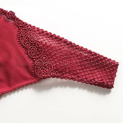 red cotton crotchless panty - 图片 4
